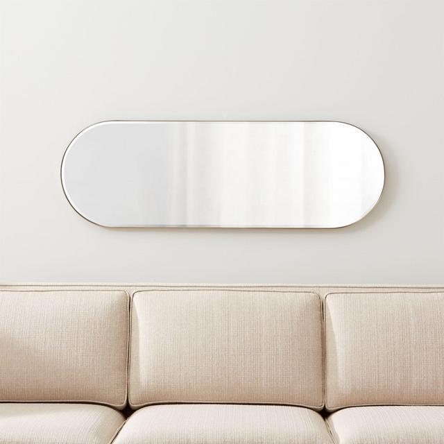Edge Brass Capsule Mirror