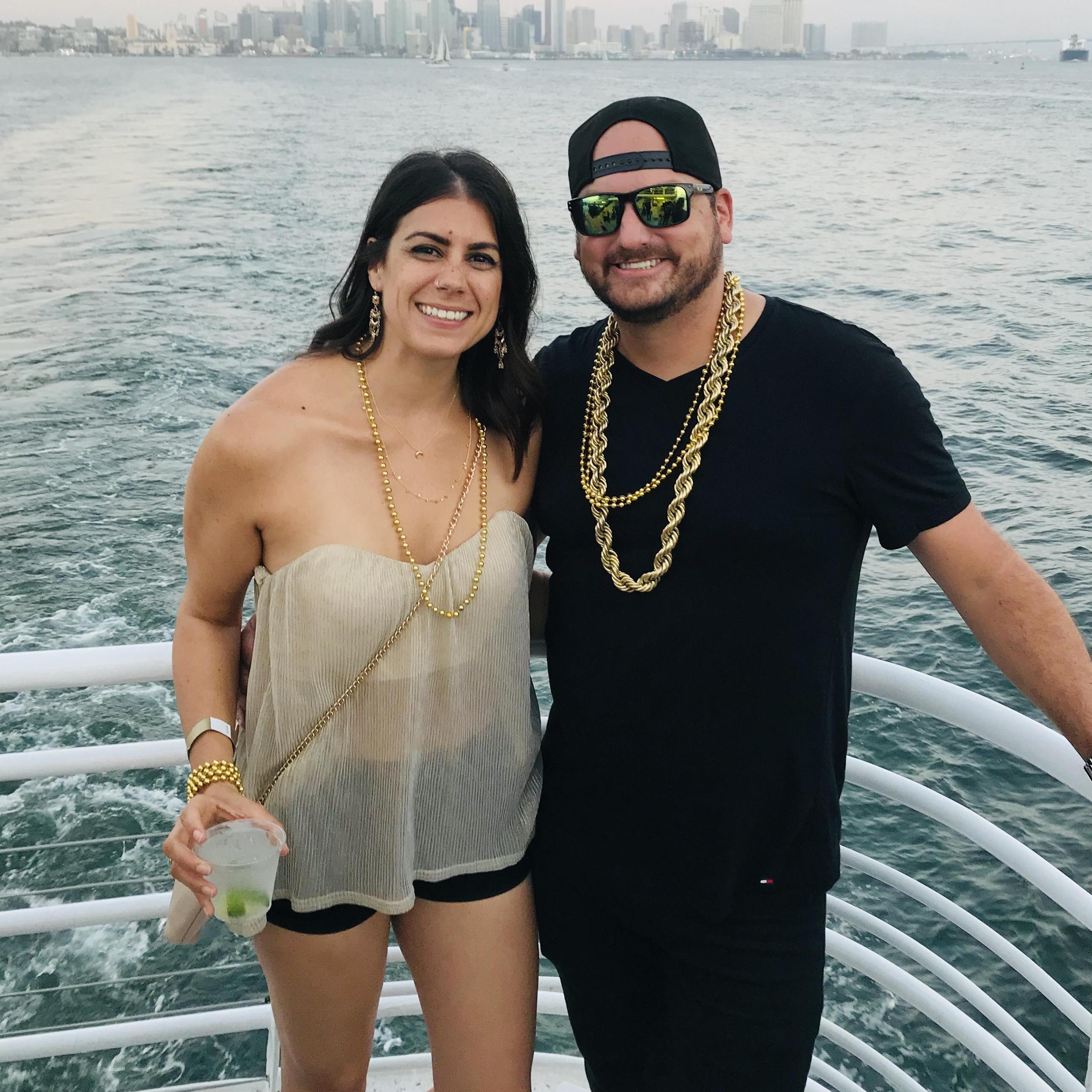 We're on a boat! SD gold party