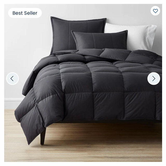 Premium Down Comforter- King: Charcoal