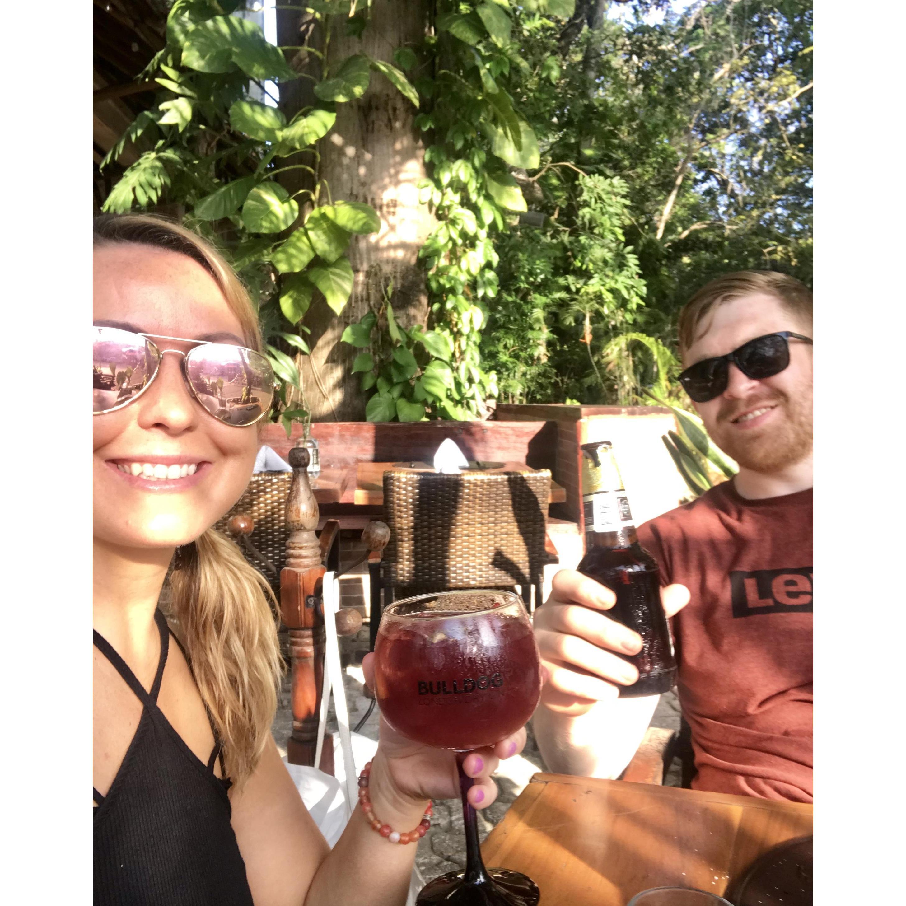 Took a cab to downtown Playa Del Carmen (10 minute ride) for some shopping and a drink outside