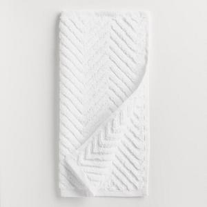 White Chevron Spa Washcloth, Set of 2