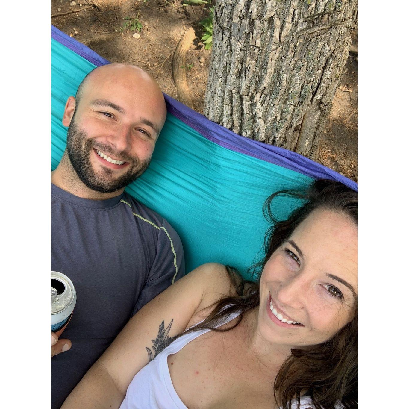 Our first picture together. When you start dating during COVID lock down a lot of your dates take place in parks