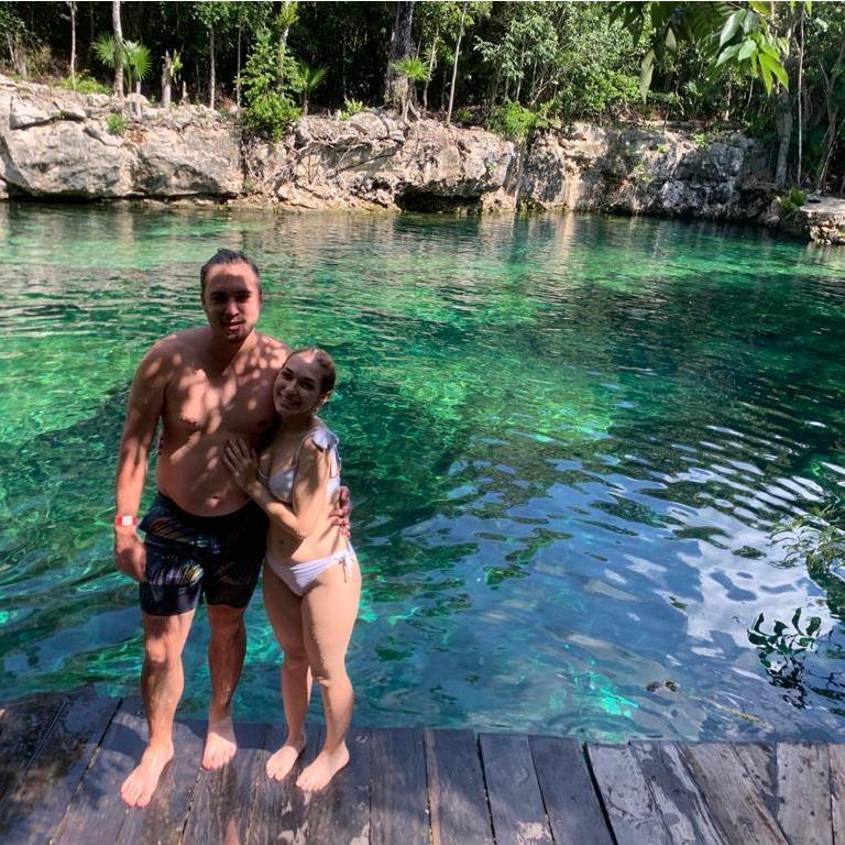 Went swimming in some caves in Mexico.