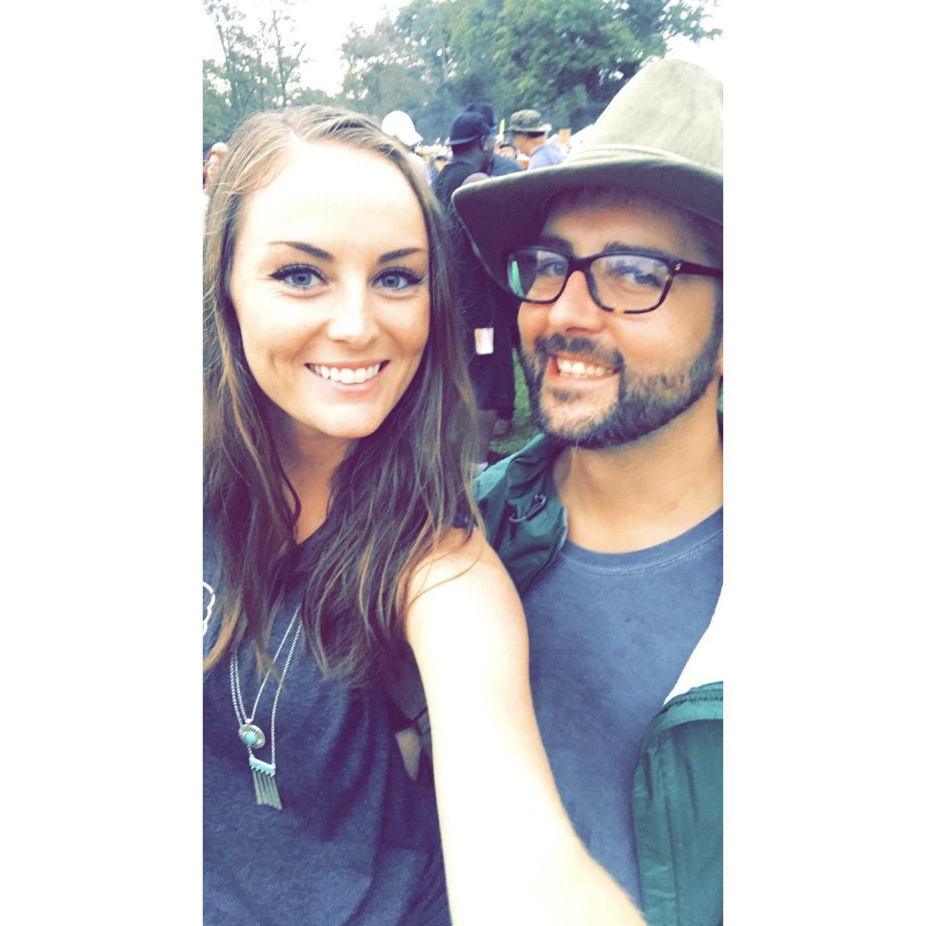 At the Blue Ridge Rock Festival after getting caught in the rain on September 1, 2018.