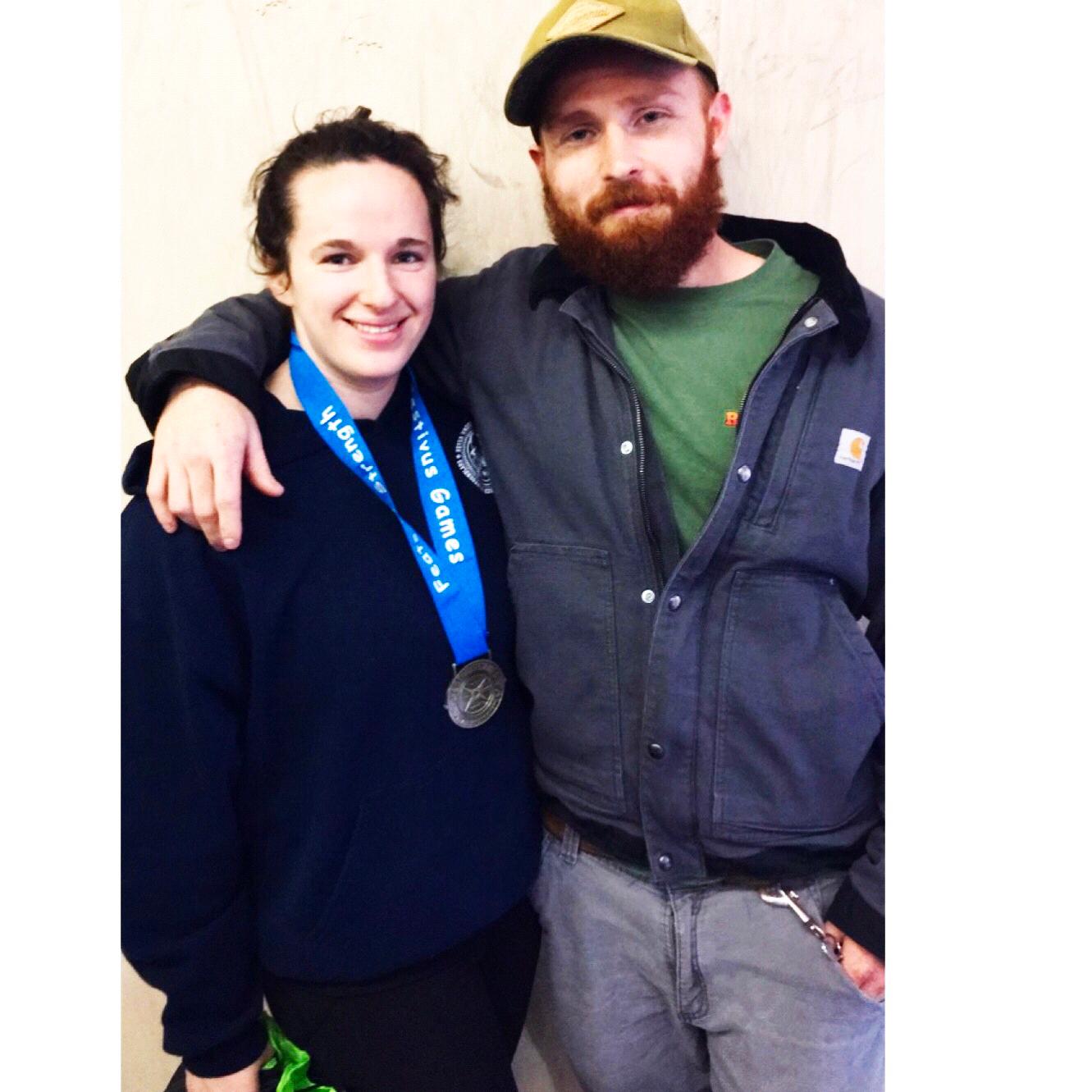Adam came to watch my in my first crossfit competition, and I won!