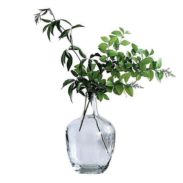 BUICCE Handbrown Transparent Glass Vases for Decor Large Bubble Vintage Floor Vase Clear for Branches Faux Artificial Flowers Tabletop Kitchen Home Indoor Decoration.