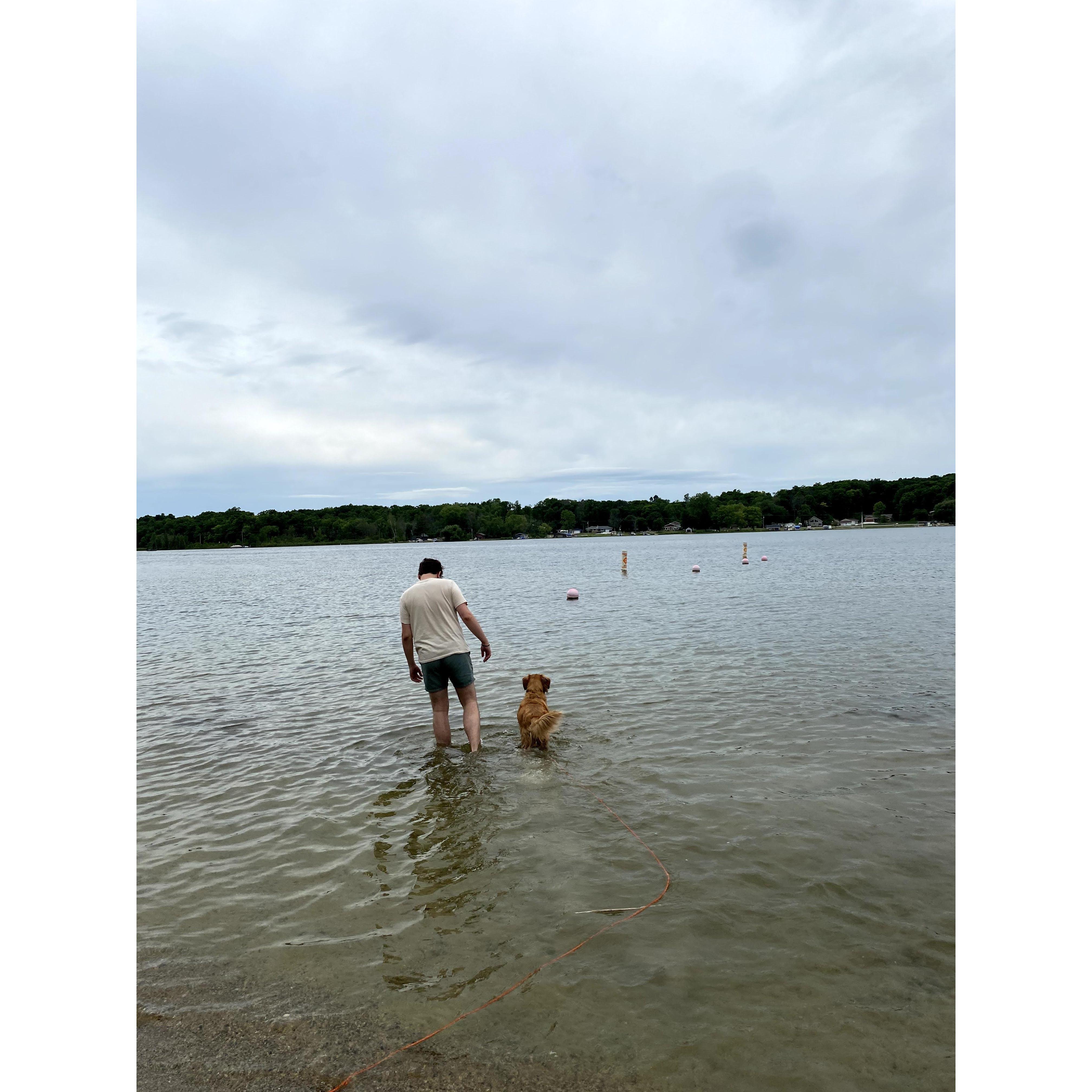 one of the many weekends spent in WI swimming w/ frankie