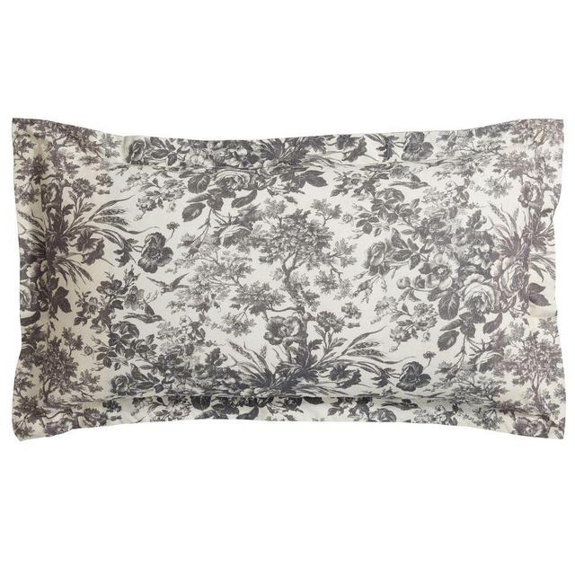 Sorrel Toile Sham, Charcoal, King, Set of 2