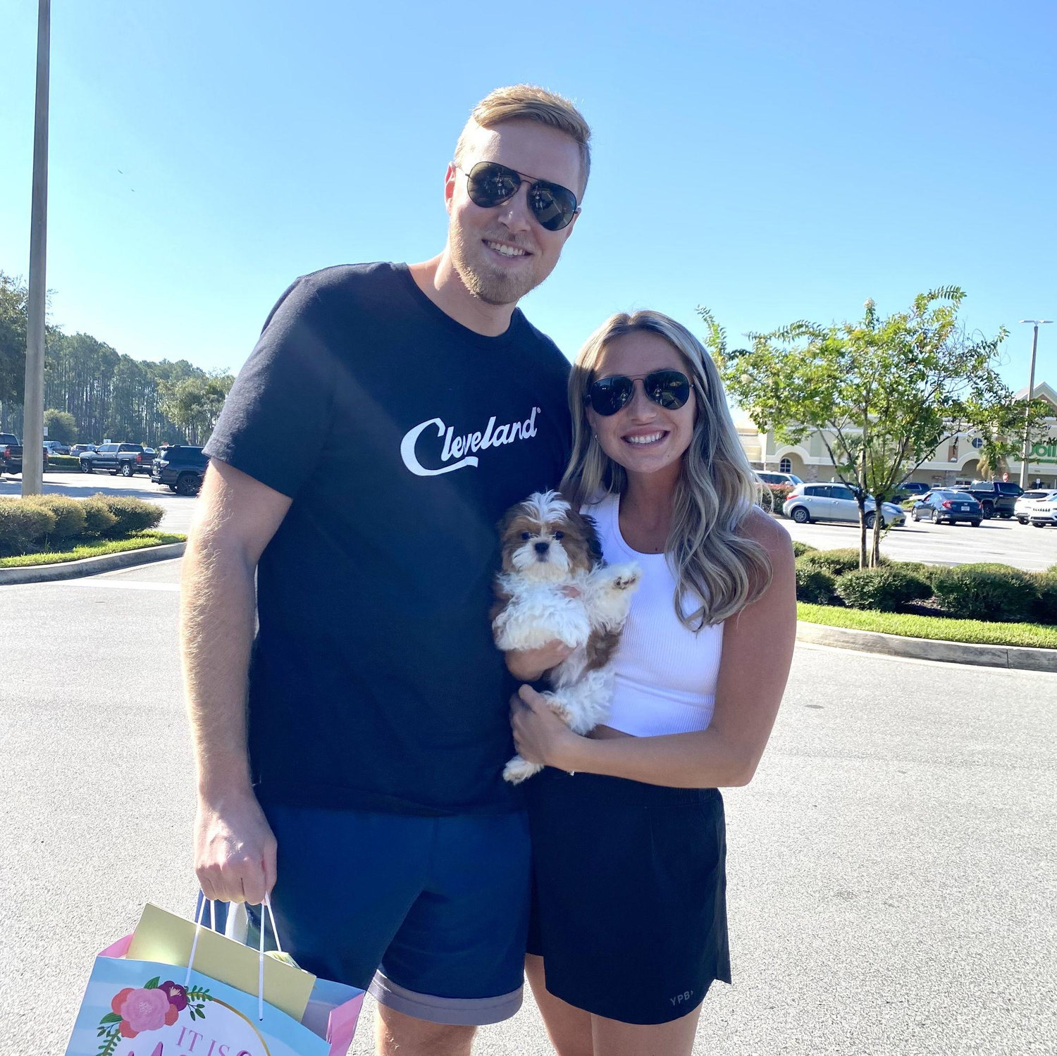 The day Brennan and Maria adopted Brownie.