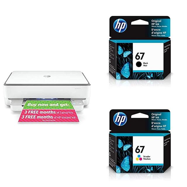 HP Envy 6055 All-in-One Printer (5SE16A) with Ink Cartridges - 4 Colors