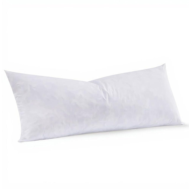 Swandream Feather Rectangle Lumbar Pillow Insert, Soft Fluffy 14 x 36 Inches Decorative Throw Pillow Insert for Bed, Couch and Cushion