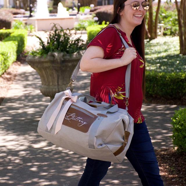 Women's Duffel Bag. (Qty. 1) Personalized Bridesmaid Gift. Overnight Bag For Women. Bridesmaid Bag. G20OB.