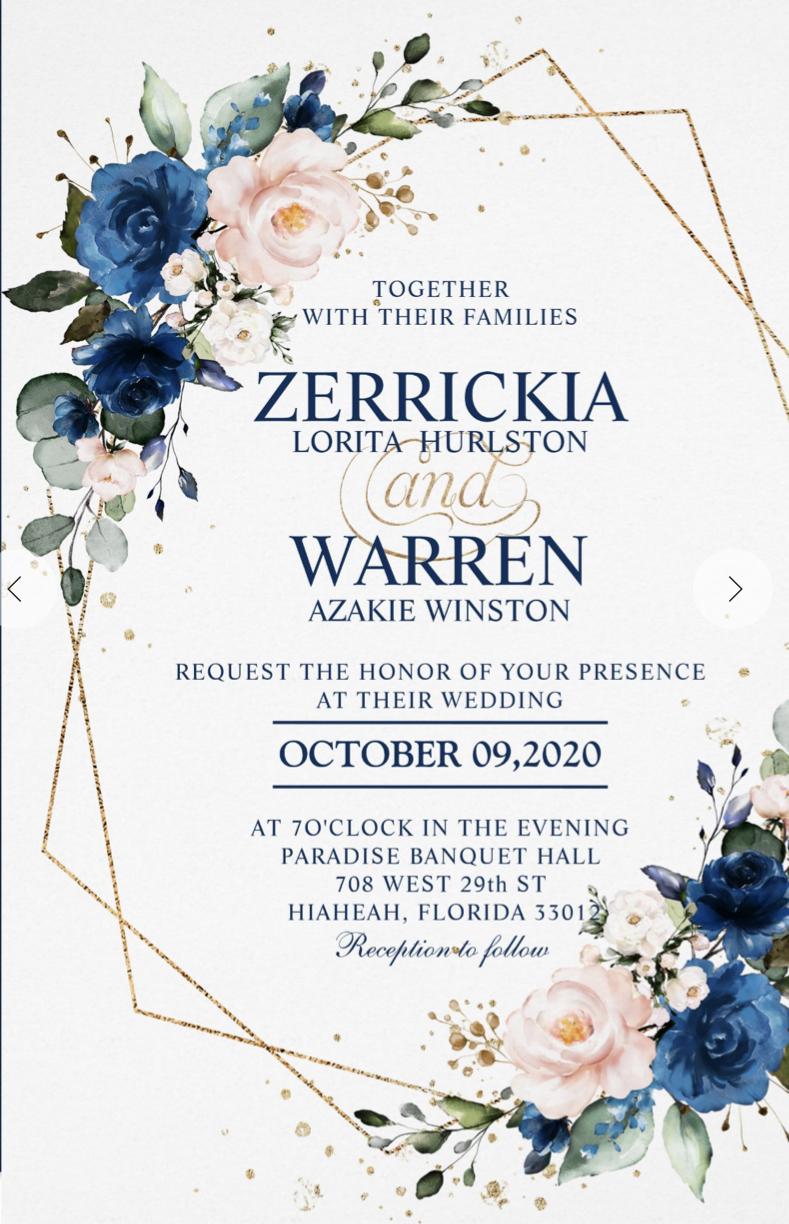 The Wedding Website of Zerrickia Hurlston and Warren Winston
