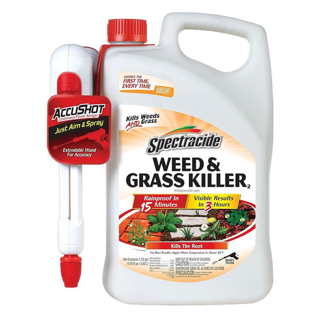 Spectracide Ready-to-Use Weed and Grass Killer AccuShot Power Spray, 1.33-Gallon, 4 Pack