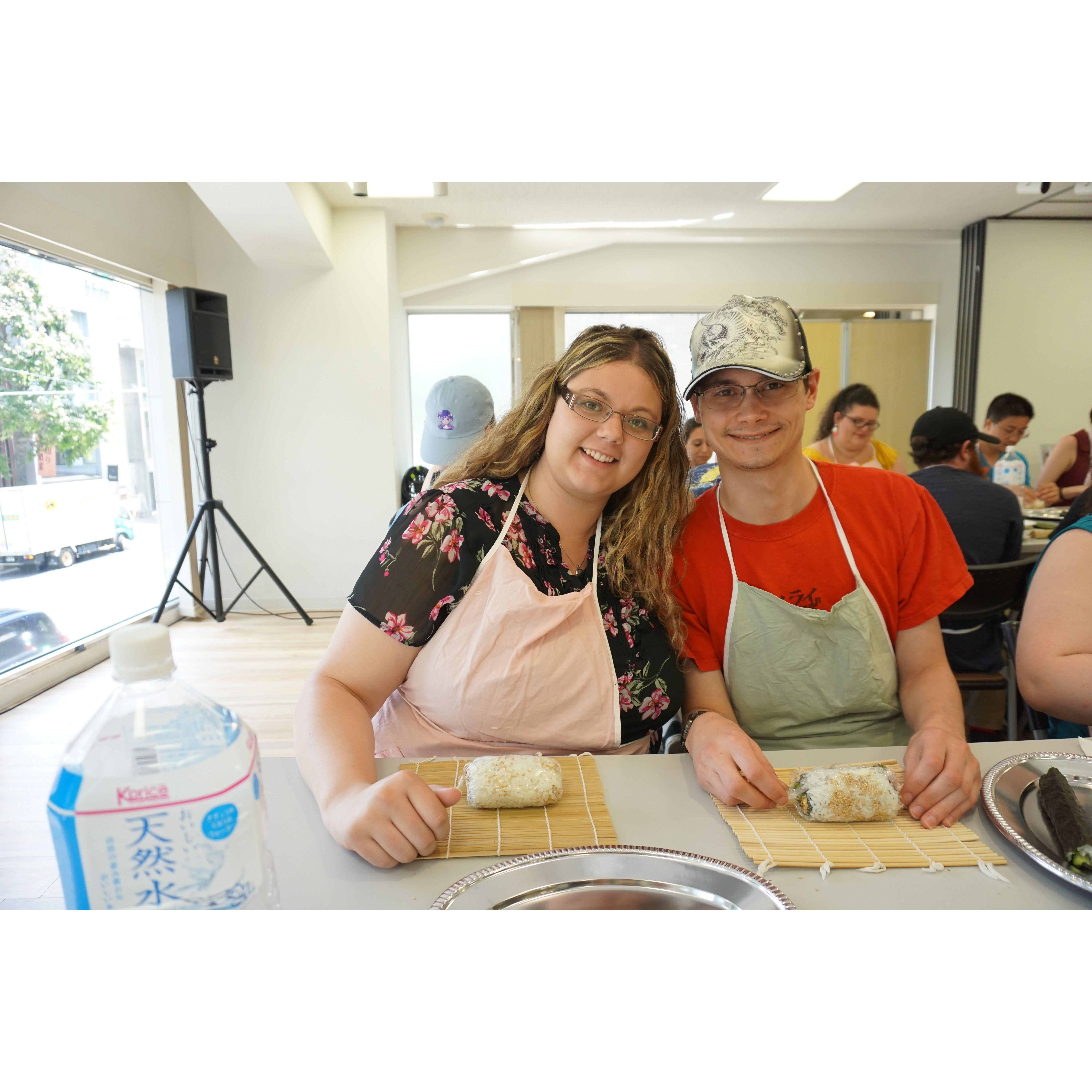 Sushi making class in Japan