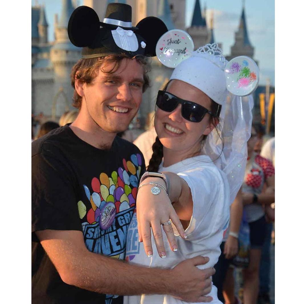 Celebrating our engagement at our happy place.