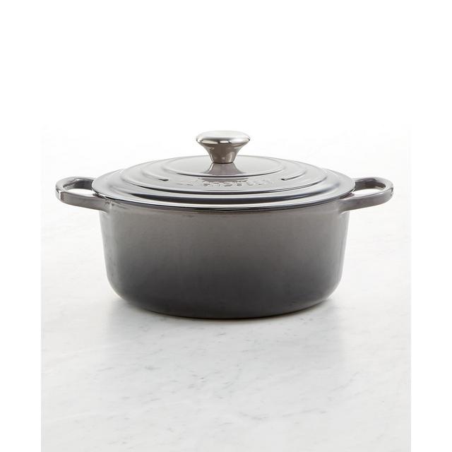 The cellar Enameled Cast Iron 4-Qt. Round Dutch Oven, Created for Macy's - Grey