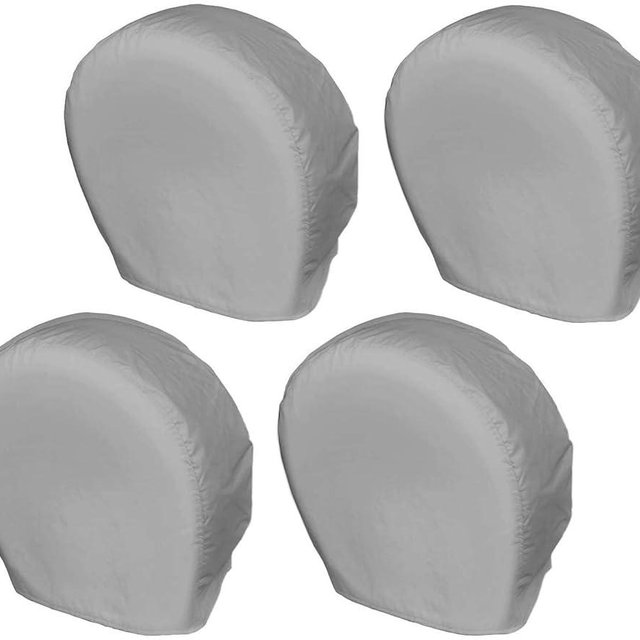 Explore Land Tire Covers 4 Pack - Tough Wheel Protector for Truck, SUV, Trailer, Camper, RV Universal Fits Tire Diameters 29-31.75 inches, Charcoal