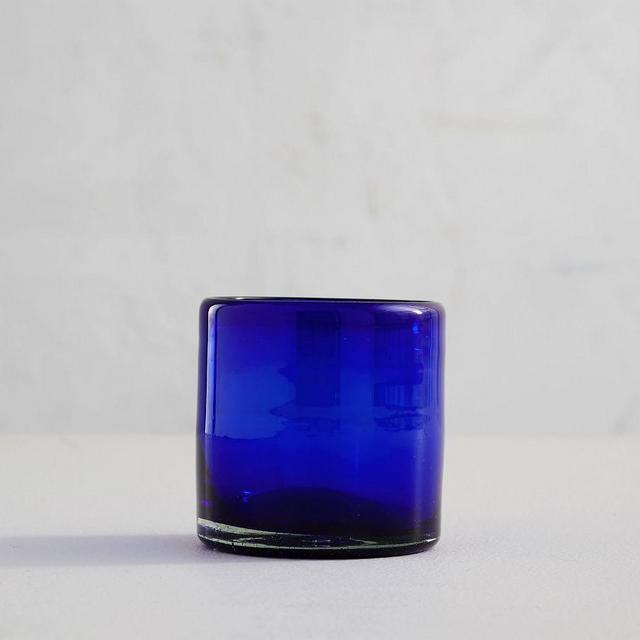 Santino Double Old Fashioned Glass, Set of 4 - Cobalt