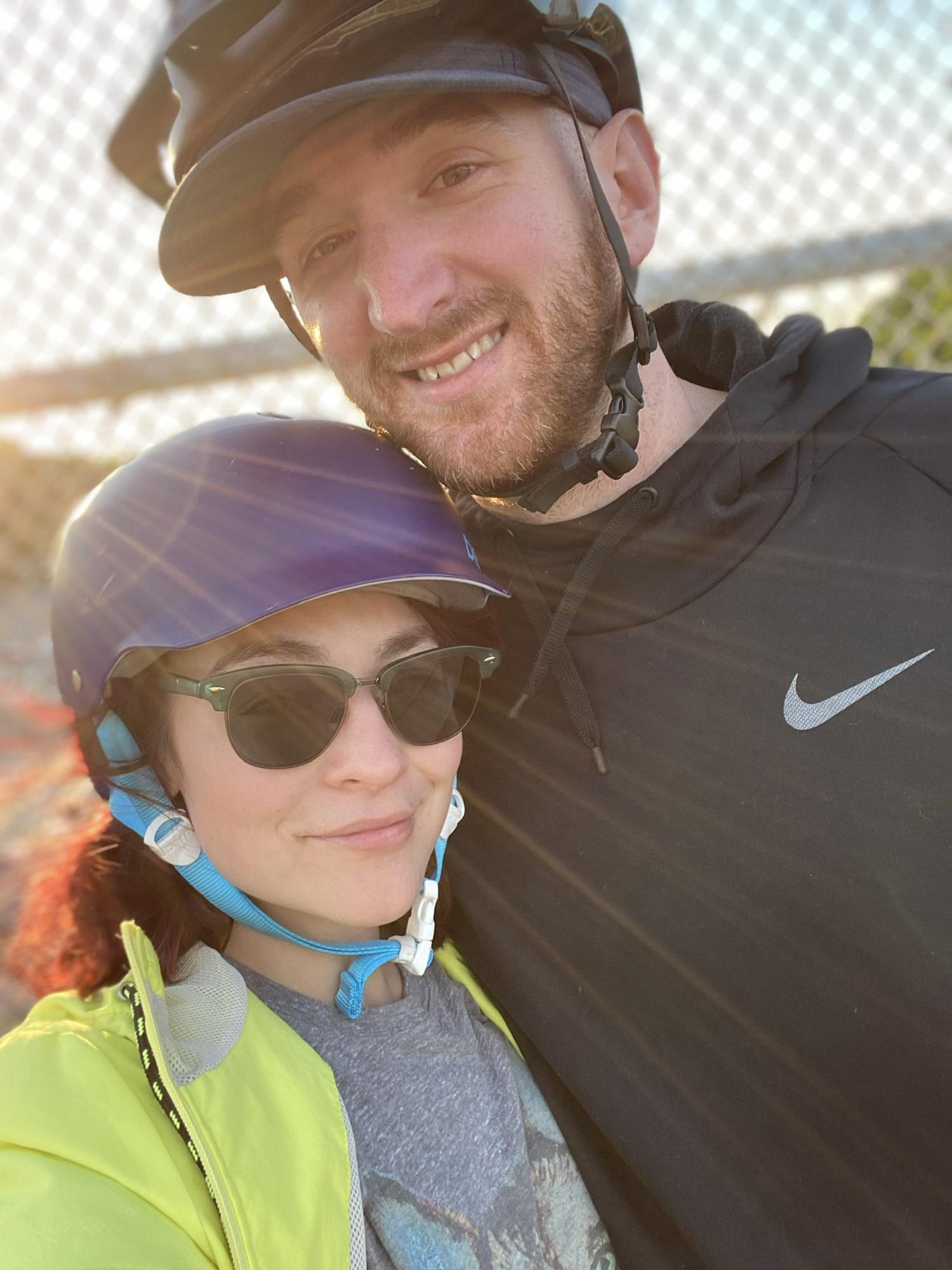 Loving those sun rays while bike riding!
