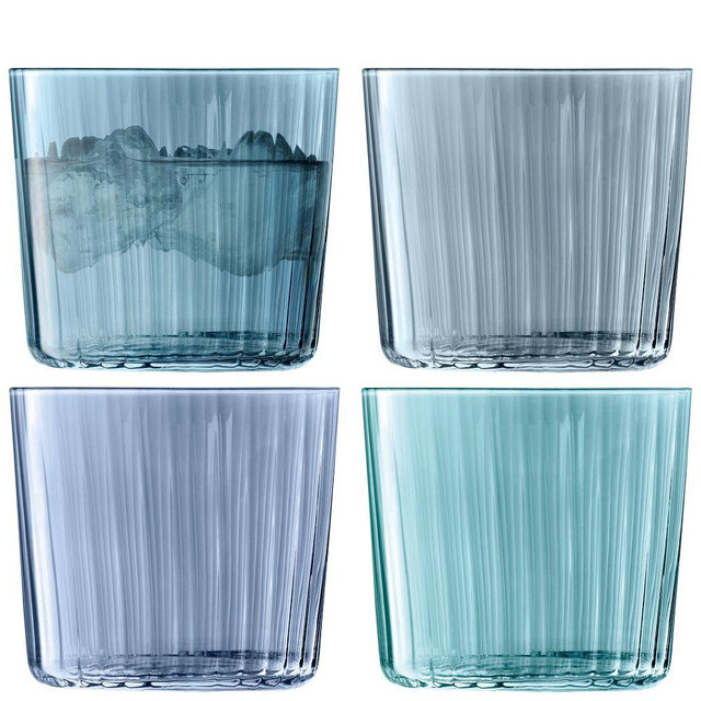 Gems Tumbler, 10 oz, Sapphire, Set of 4
