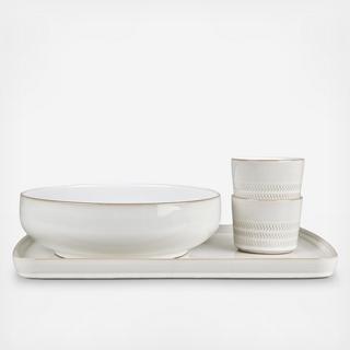 Natural Canvas 4-Piece Lunch Serving Set