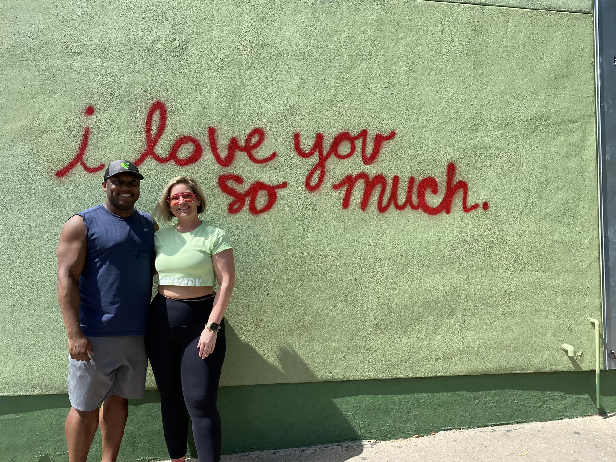 Our visit to Austin, Texas. In front of Jo’s Coffee Shop.
