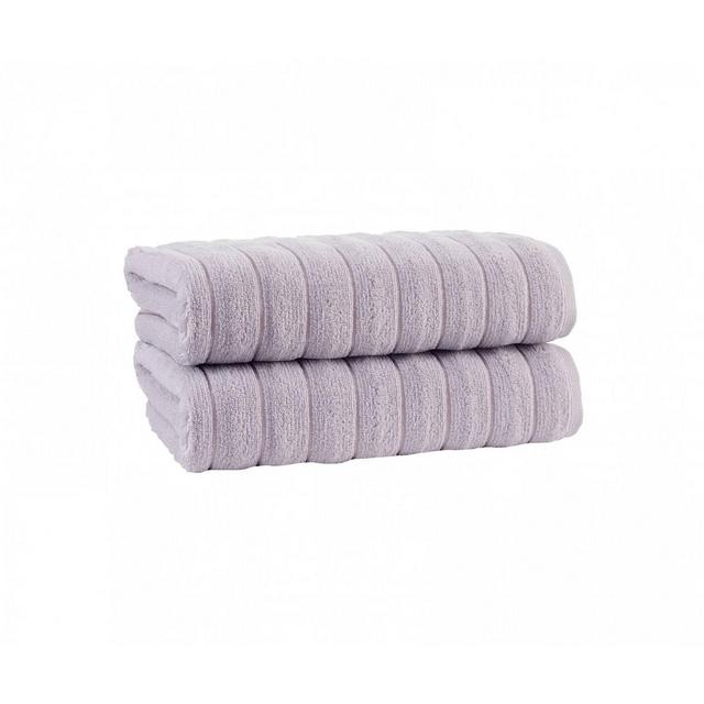 2pc Vague Turkish Cotton Bath Sheet Set Silver - Enchante Home