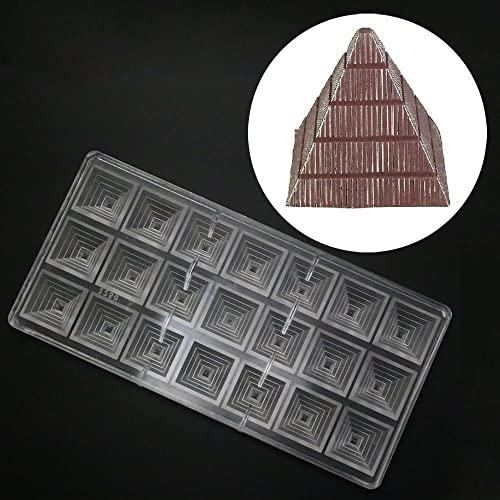 Polycarbonate Chocolate Candy Molds PC Mould Pastry Baking Tool Tray 3D Pyramid