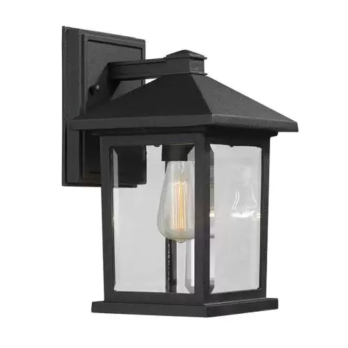 Z-Lite Portland 1 Light Outdoor Wall Light in Black