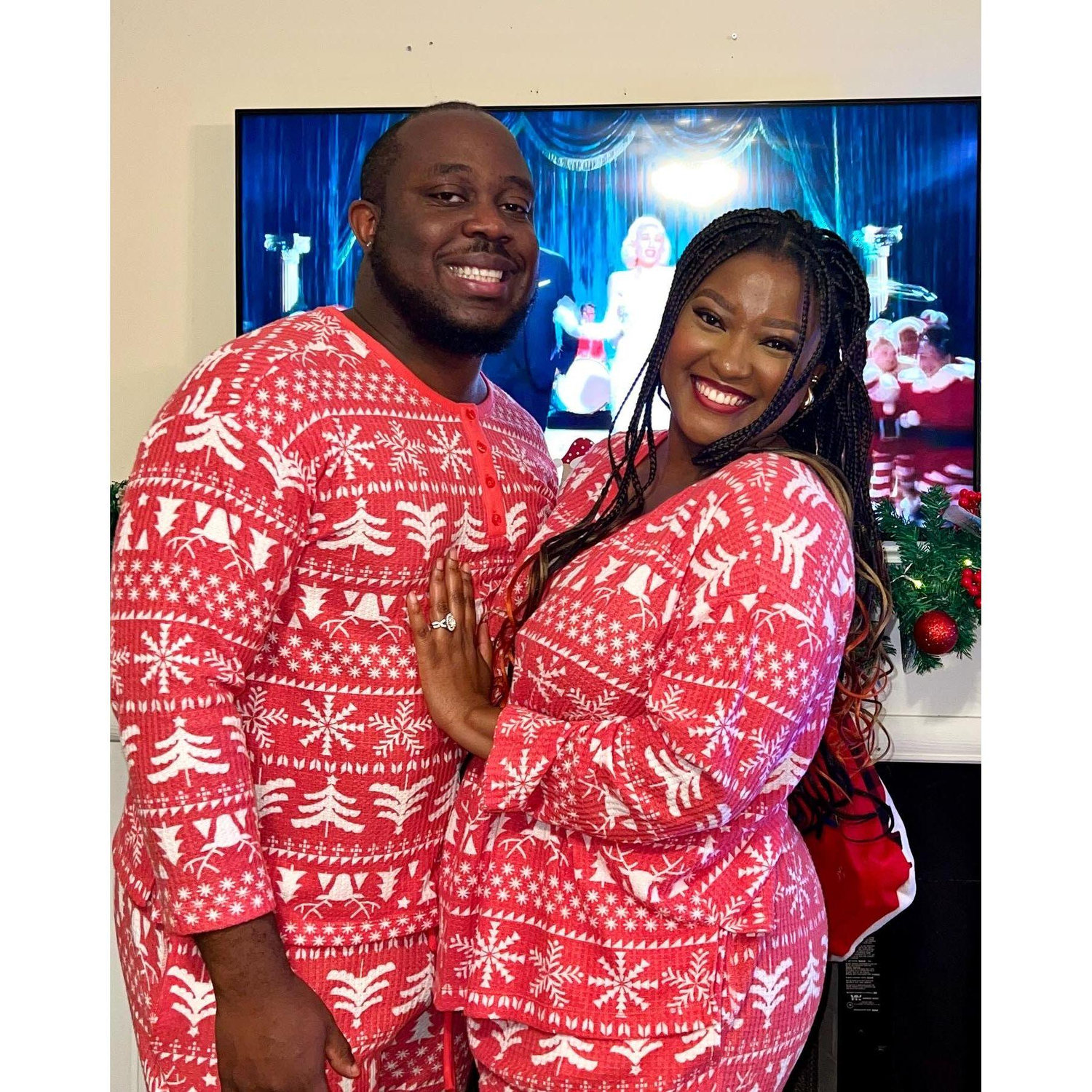 Our first Christmas after being engaged