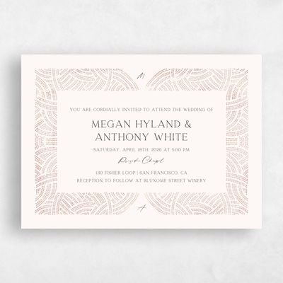 Latte, Brown Wedding Invitation - Belmont Landscape