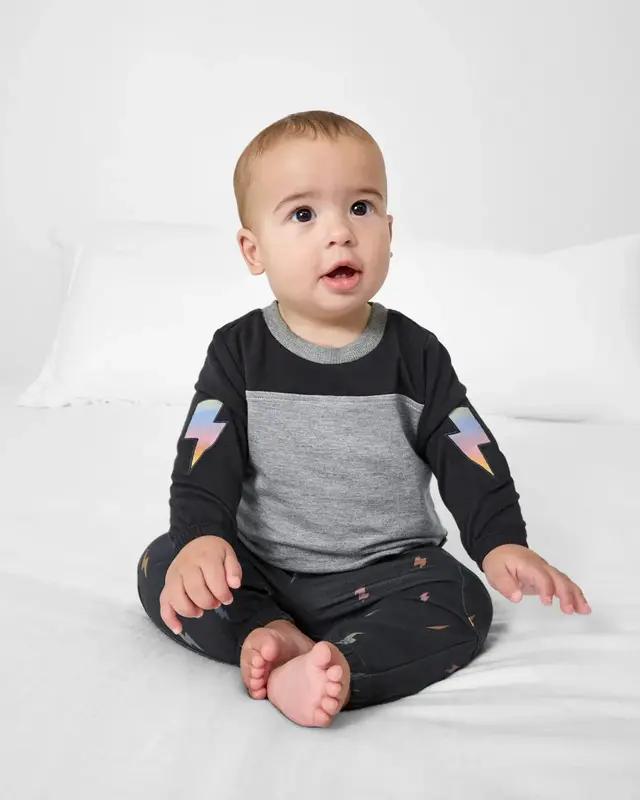 Rad Bolts Cinched Panel Crewneck