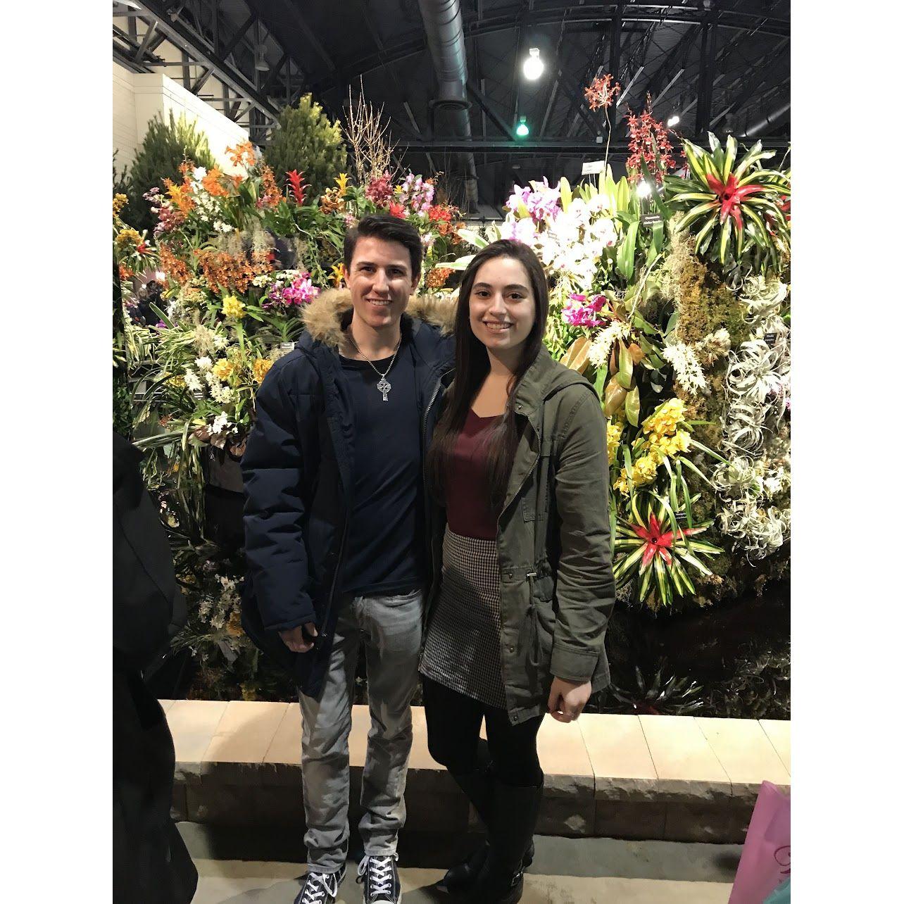 First time visiting the Philadelphia Flower Show together.