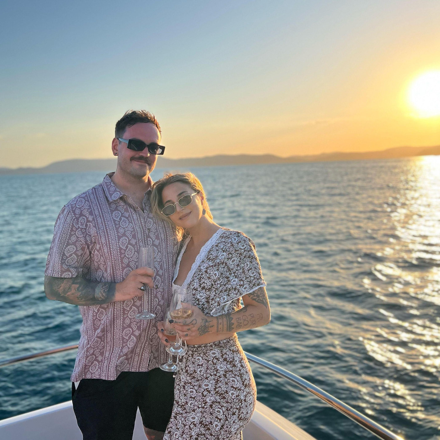 Us on a yacht in Hamilton island