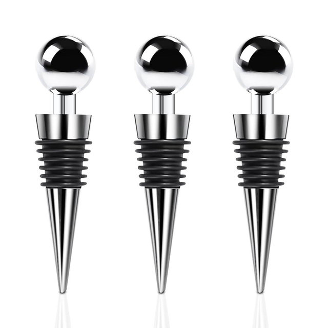 Wine Bottle Stopper 3PCS Wine Stoppers for Wine Bottles Wine Stoppers Bottle Stopper Silicone Wine Bottle Stopper Wine Toppers for Wine Bottles for Home, Hotel, Club, Bar Venues