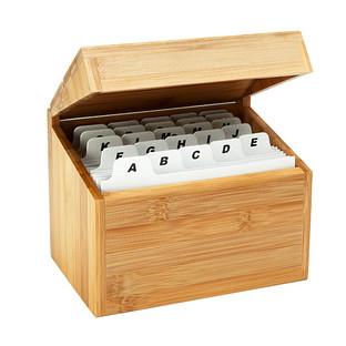 Bamboo Recipe Card Box