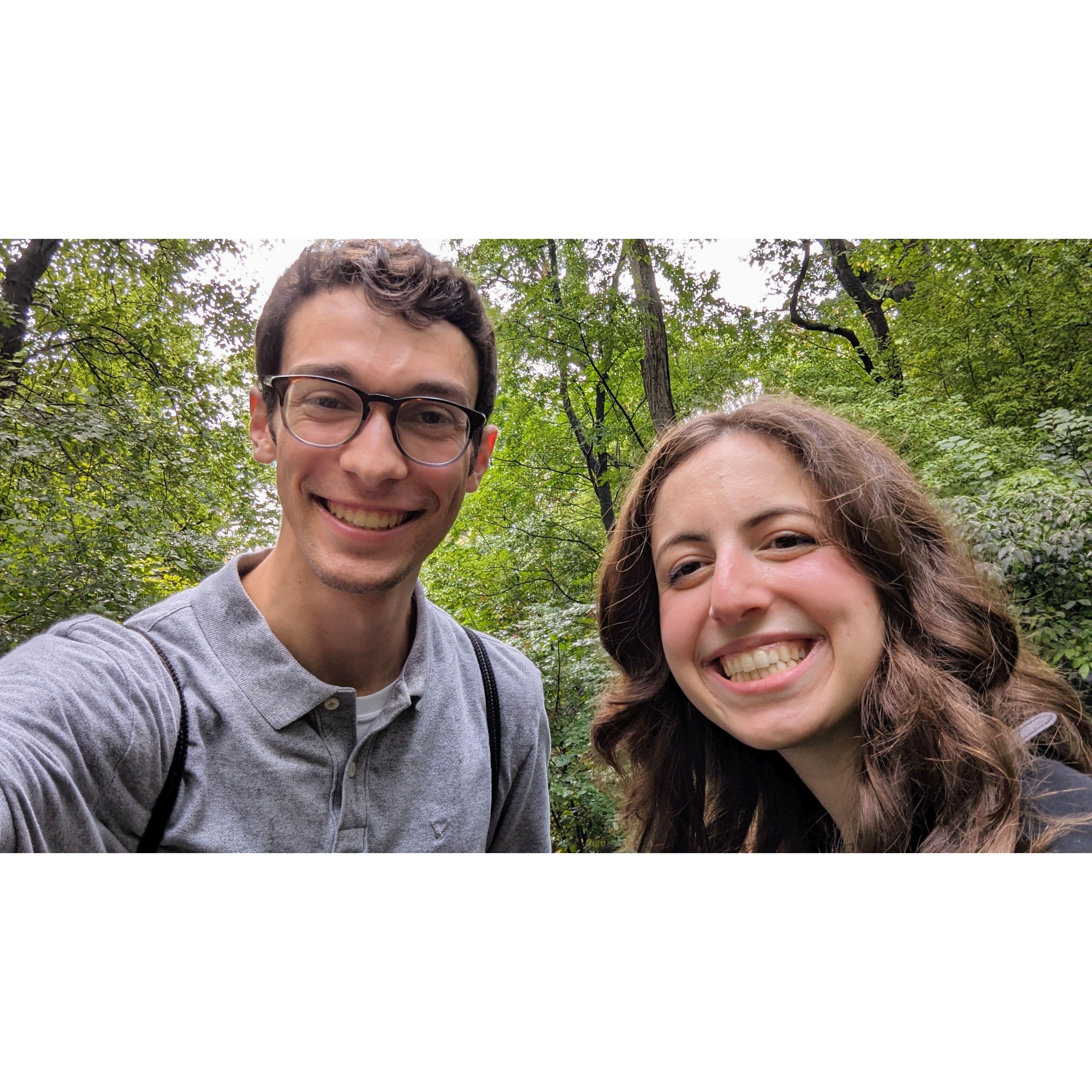 9/10/23: Our first of many Central Park visits, just moments before deciding we were "official."