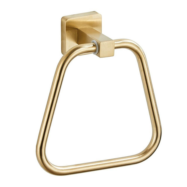 Brusehd Light Gold Towel Ring for Bathroom, Kitchen Bath Towel Holder Hangers Wall Mount Heavy Duty Stainless Steel