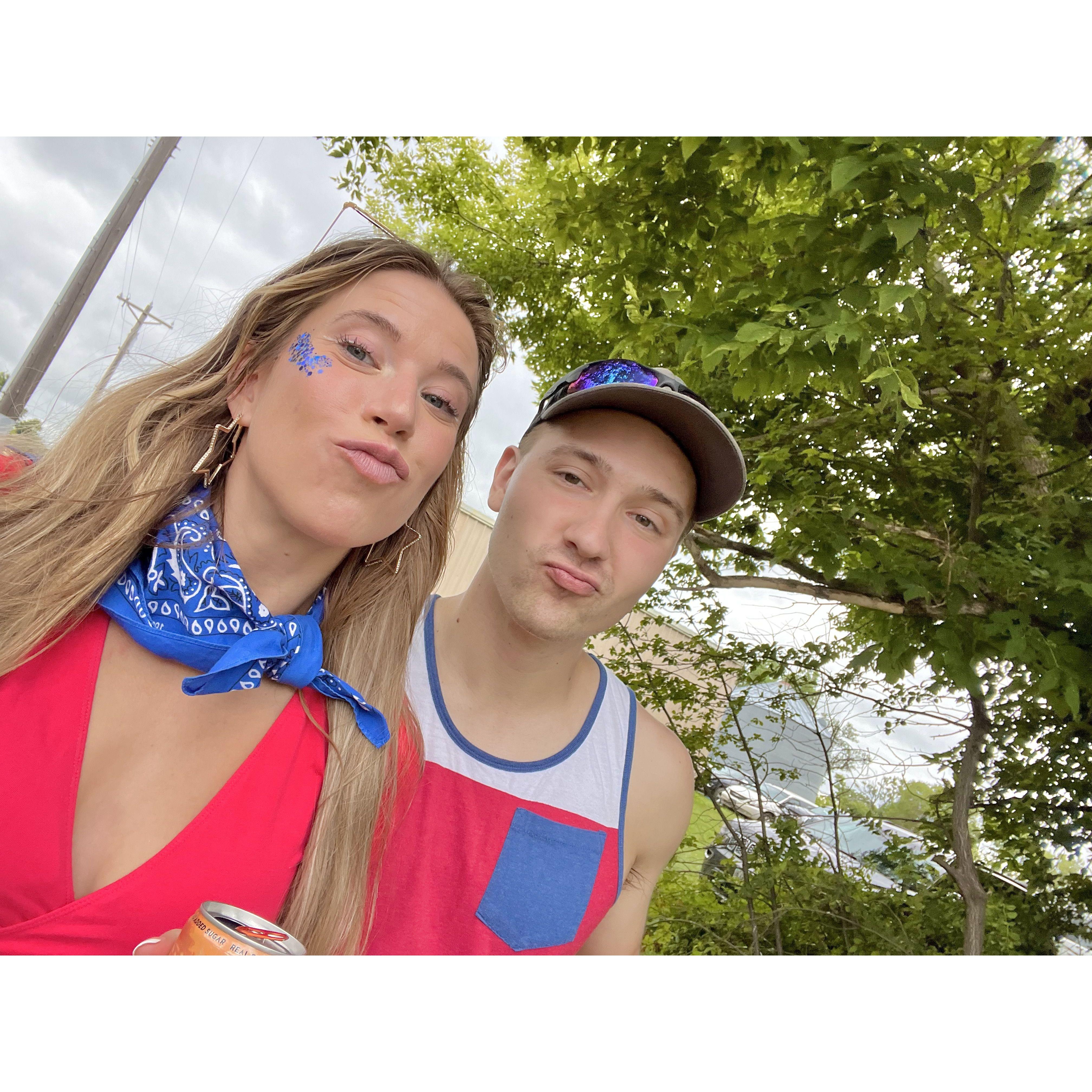 Our attempt to look cute. Jury's out if it worked.