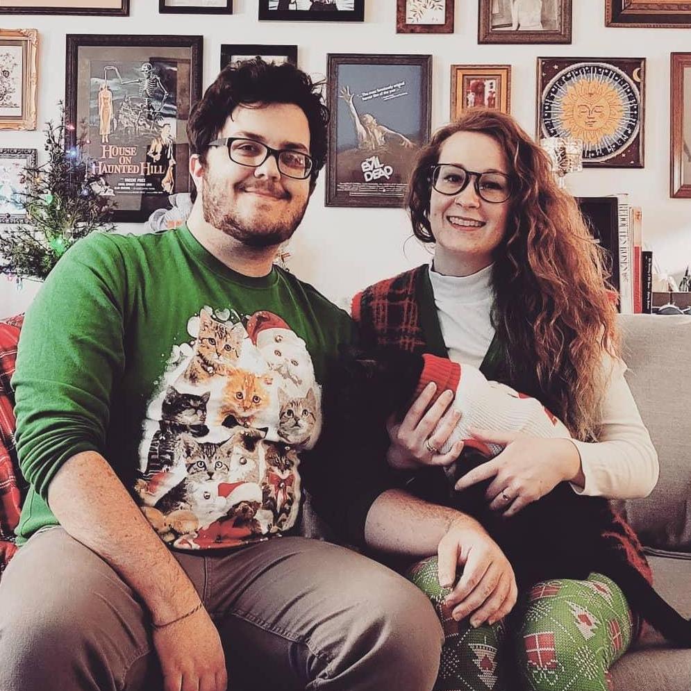 Our second Christmas in our apartment with our amazing little cat, Rowena.