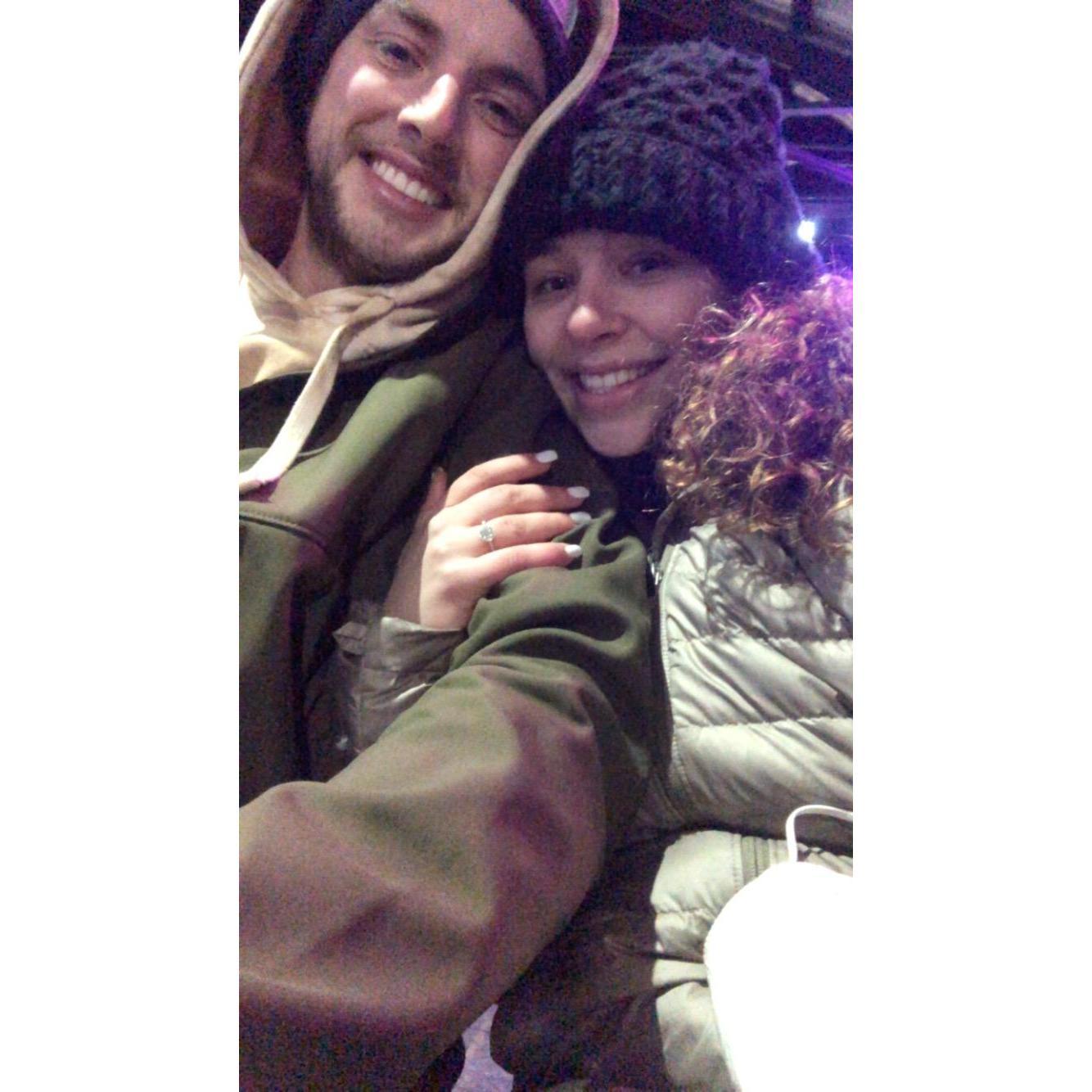 Josiah and I spent the weekend with Malorie and Keiran in Portland. We went to Thompson's Point to ice skate on a very cold evening.