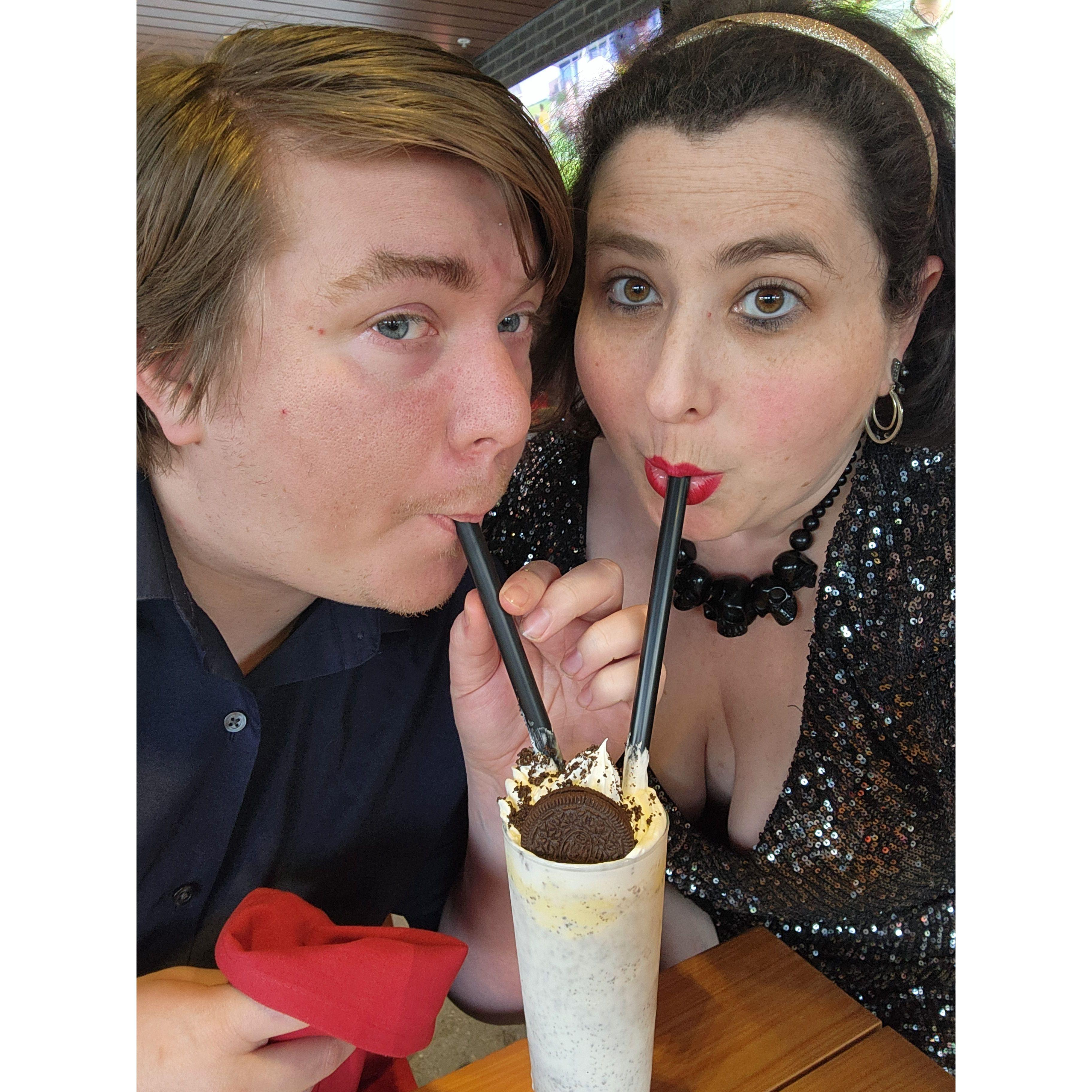 Celebrating 1.5 years with Gordan Ramsey and a milkshake!