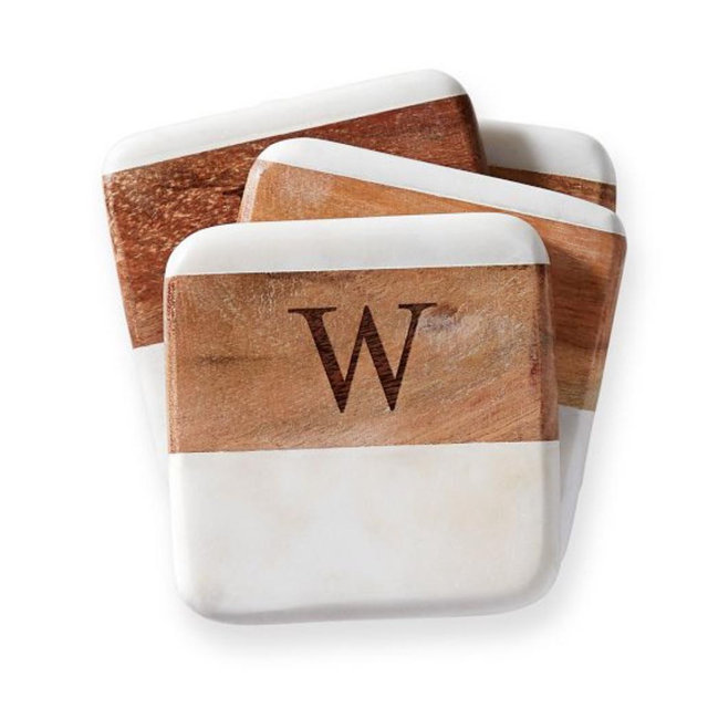 Wood and Marble Coasters