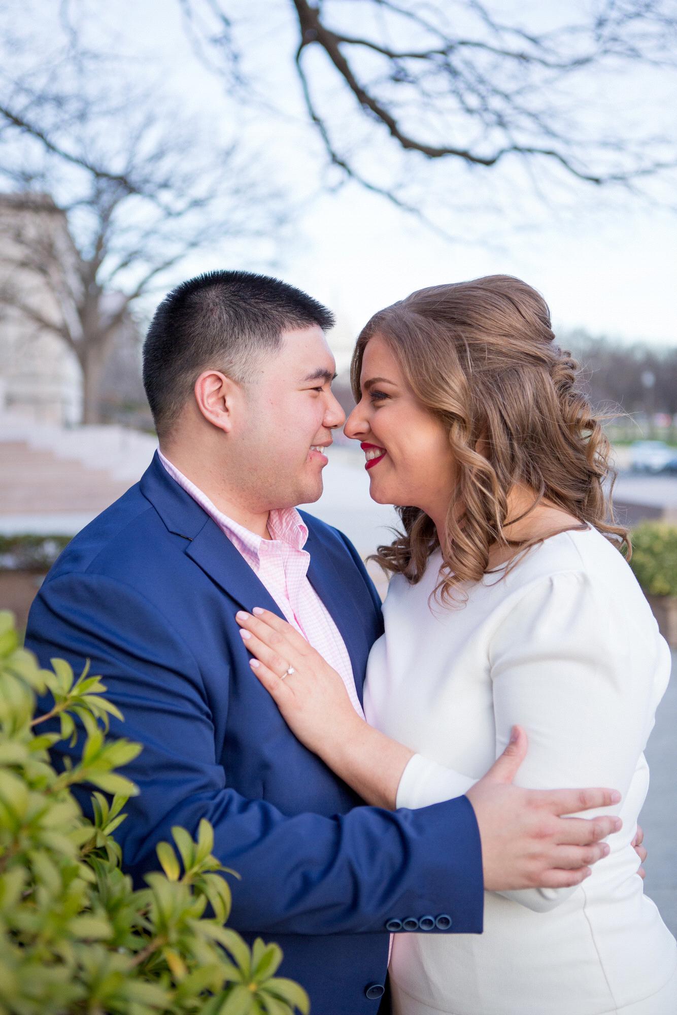 Engagement pictures at the National Gallery of Art, February 2020. (Kate Grace Photography)