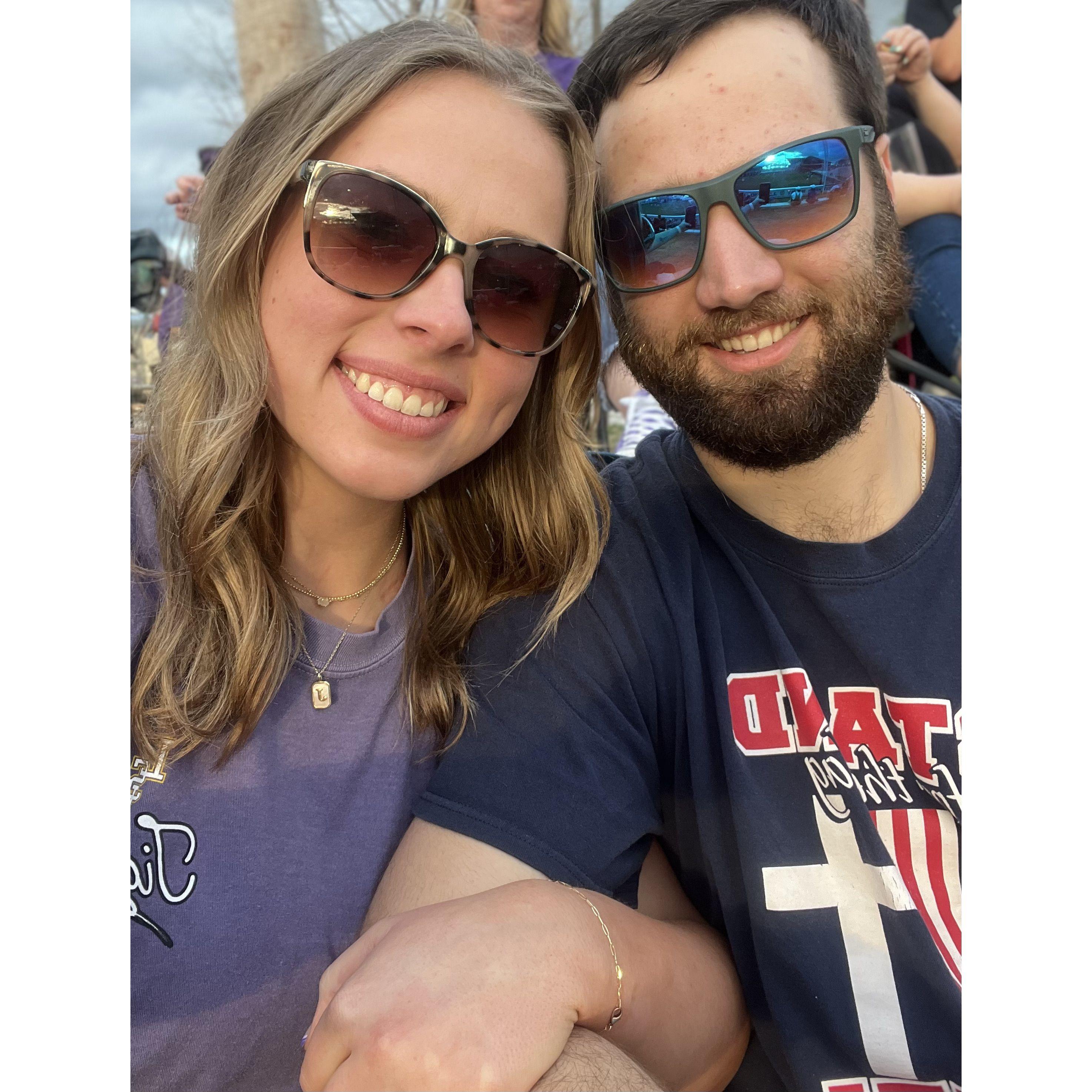 We went to an LSU Softball game