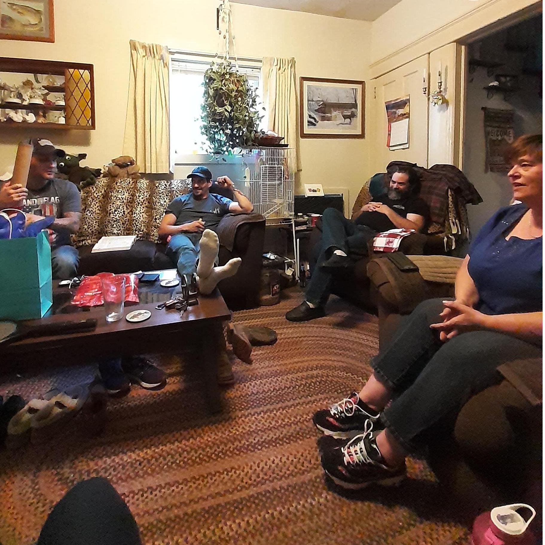 Joe's birthday at my parents house. Joe always says they are the most wonderful people. They truly are :)