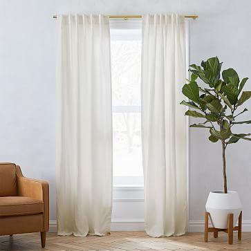 European Flax Linen Curtain - Natural Set of 2
