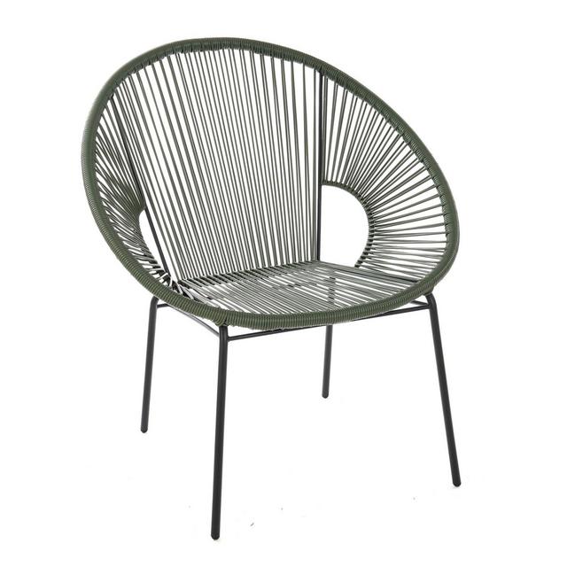 Sora Outdoor String Stacking Chair in Green