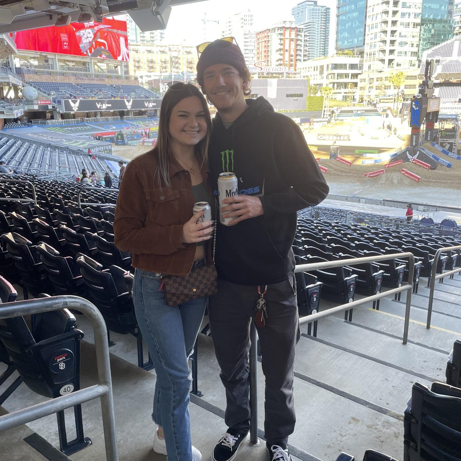 Zach and Danielle at Supercross (Zach’s favorite sport).